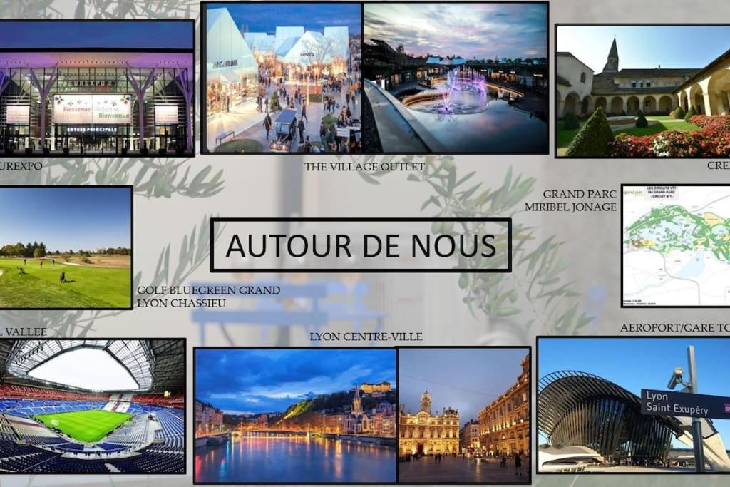 Gaia - 2 Lits King Size Et Salles De Bain Privatives - Parking Prive - 10 Minutes Eurexpo - Aeroport - Groupama Stadium Villa